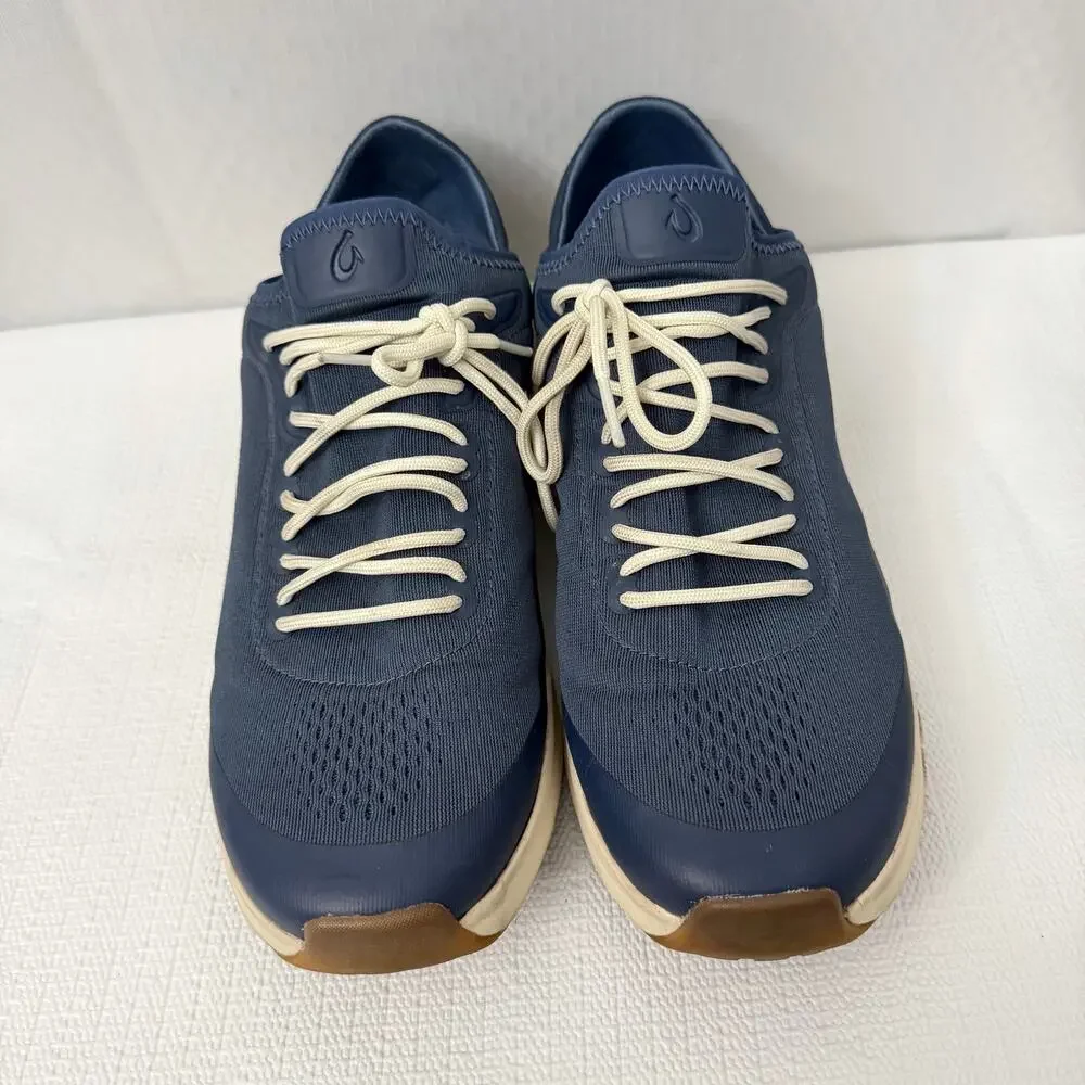 OluKai Kaholo Shoes Mens Size 12 Sneaker Navy Blue Casual Collapsible Heel
